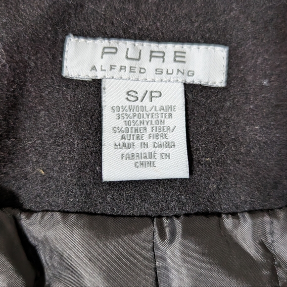 GUC Black Alfred Sung Dress Coat - Picture 2 of 6